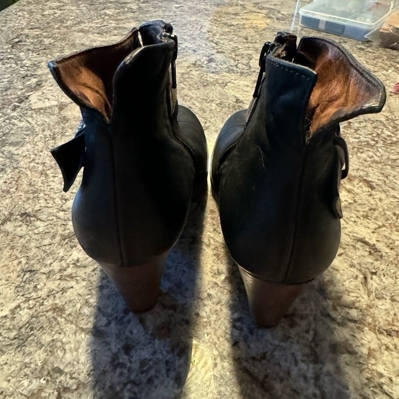 Paul Green Women's Black Brown Heeled Ankle Boots Size 3 UK / 5.5 US - Picture 5 of 12